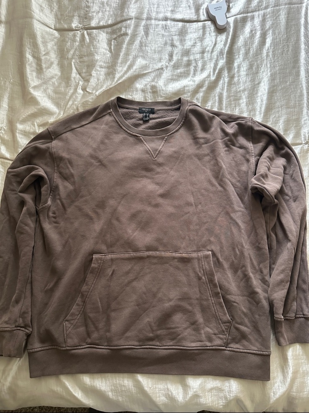 Forever 21 Men's Crewneck Sweatshirt in Taupe Brown